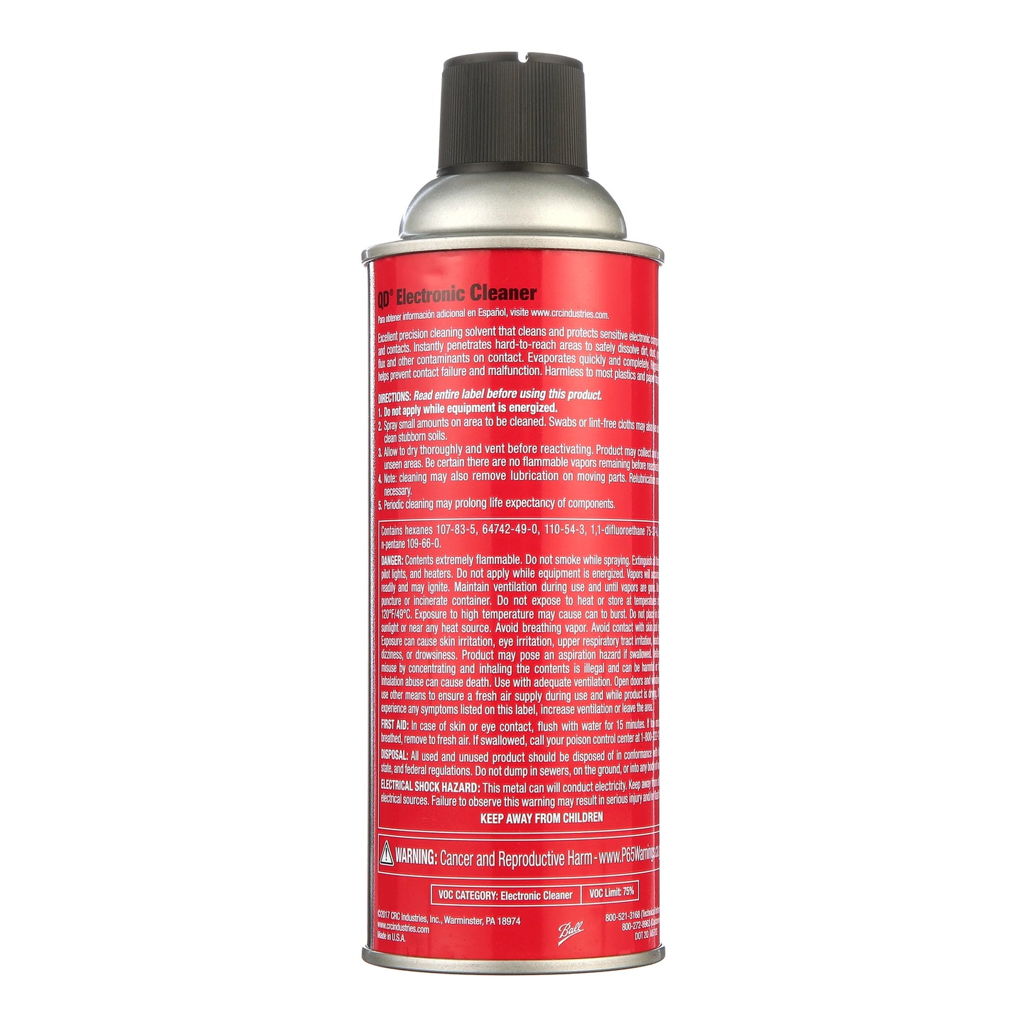 Electronic Cleaner Spray – Quick Dry Aerosol for Sensitive Electronics, Universal Vehicle Use, 11 Oz