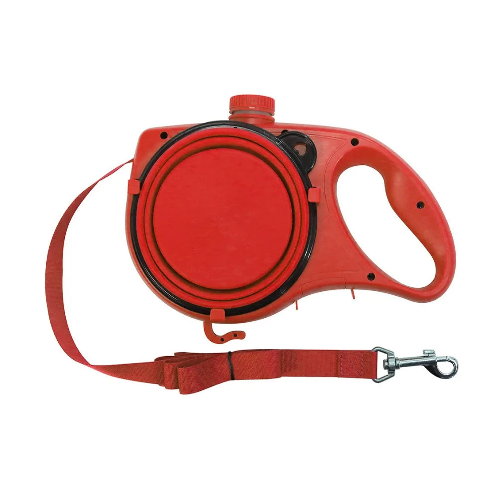 Introducing the Ultimate Detachable Retractable Dog Leash with Built-in Water Bottle and Bowl – Perfect for Outdoor Adventures!