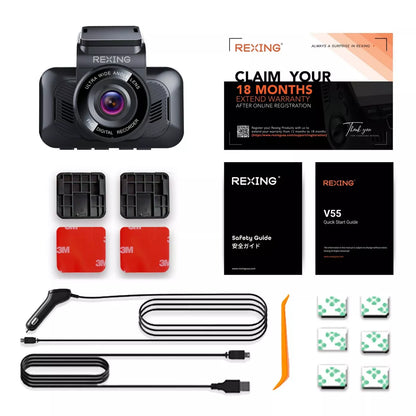 Rexing V55 4K Modular Dash Cam: Wi-Fi Vehicle Electronics Accessory