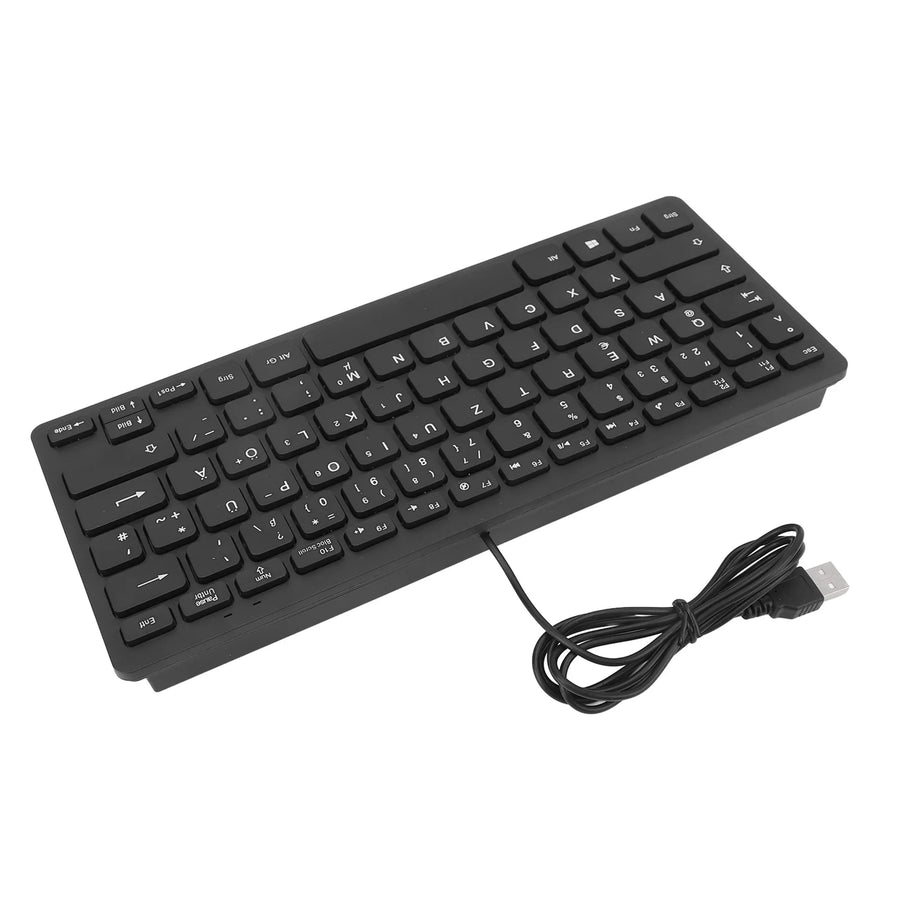 Ultra Thin USB Wired Keyboard 78 Keys Multi Language Layout