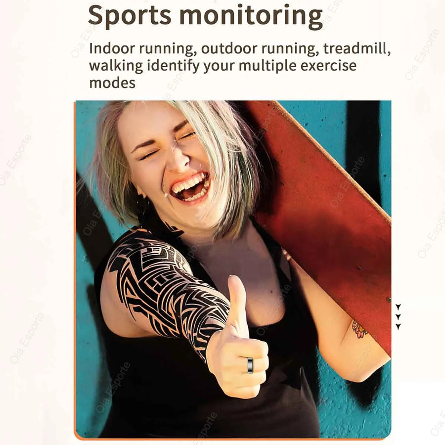 Smart Fitness Ring with Heart Rate Sleep and SpO2 Tracker