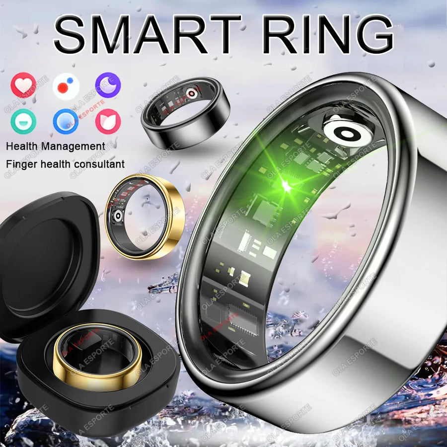 Smart Fitness Ring with Heart Rate Sleep and SpO2 Tracker