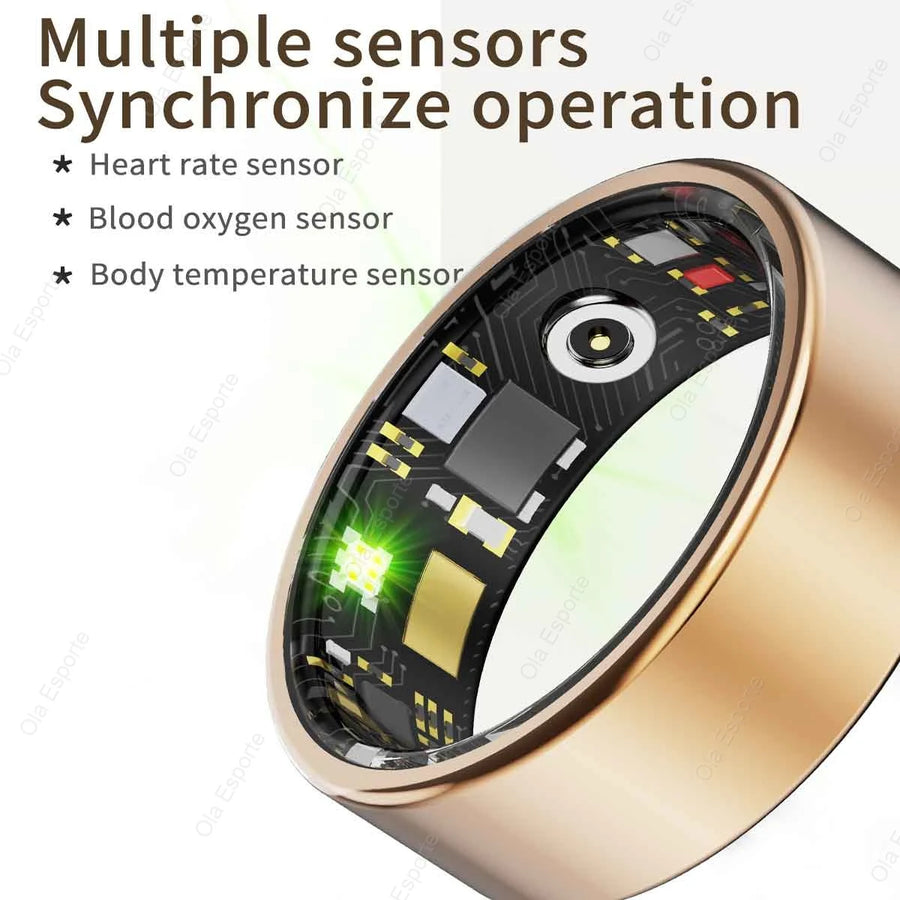 Smart Fitness Ring with Heart Rate Sleep and SpO2 Tracker