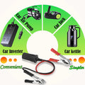 Cigarette Lighter Extension Cord, 12V Car Battery Clamp-On Extension Charge Cable, Cigarette Lighter Extension Cord
