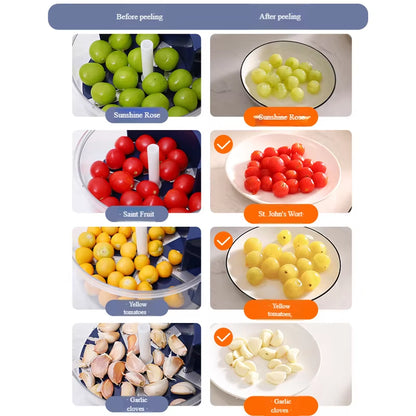 Effortlessly Peel Fruits with Our Electric Grape and Plum Peeling Machine - The Perfect Mini Food Processor for Your Kitchen!