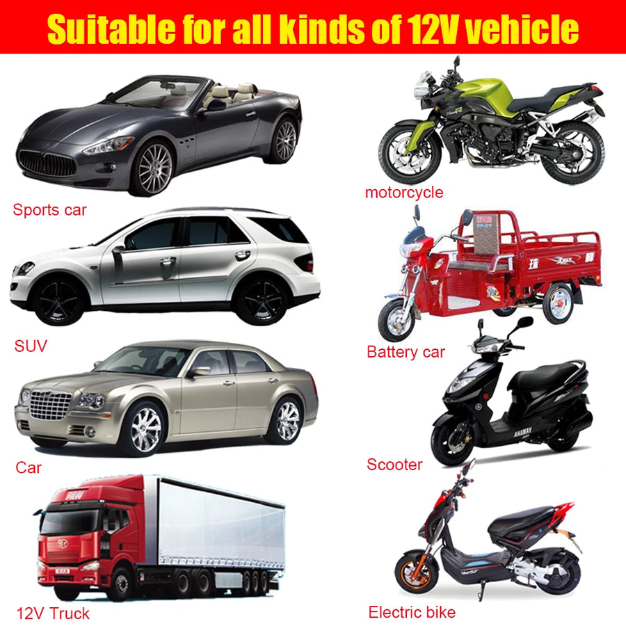 12V Motorcycle Alarm System with Remote Control