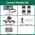 10.36 Inch 4 Channels Vehicle DVR Recorder System 1080P AHD Backup Cameras MP5 Bluetooth FM Touch Monitor for Truck Bus Trailer
