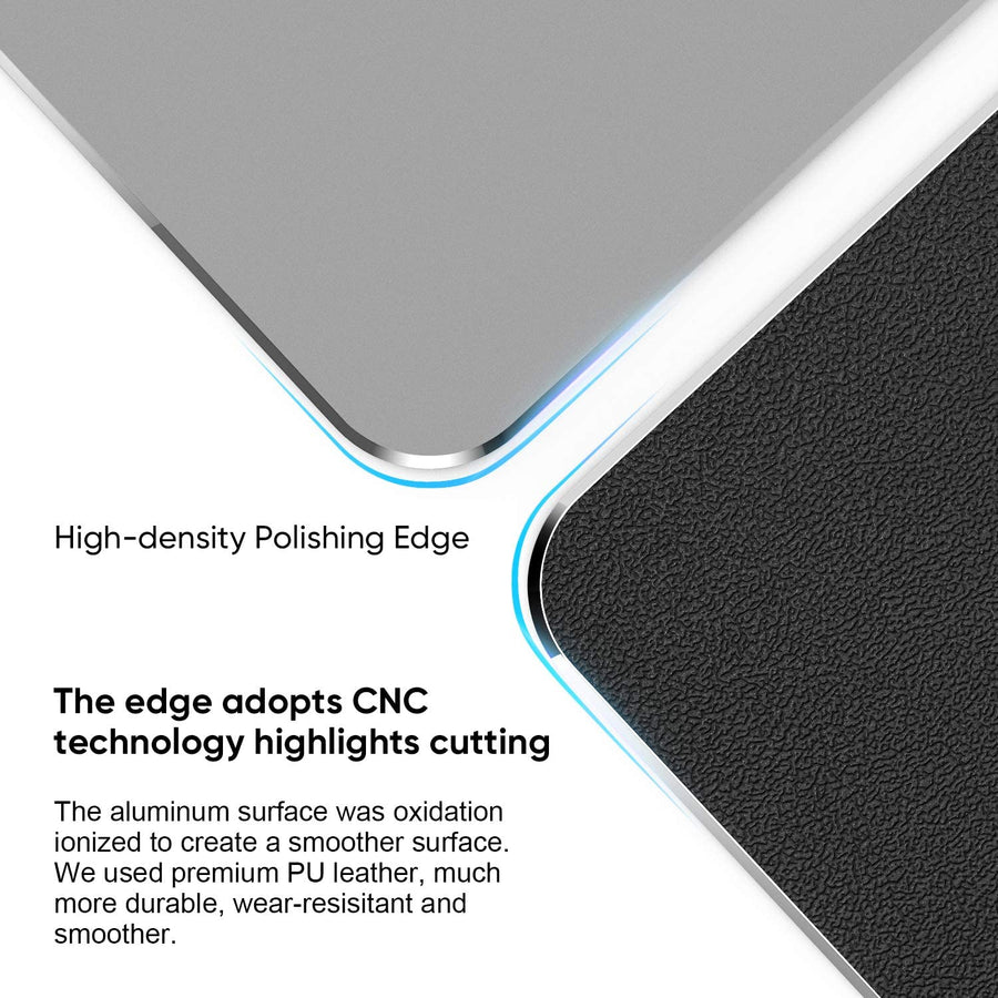 Aluminum Hard Mouse Pad Dual Side Waterproof Precision Control