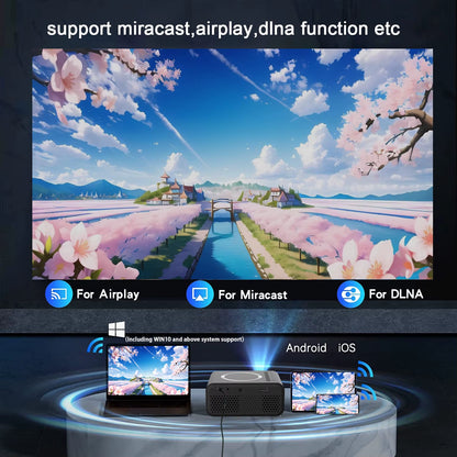 YT300 Mini Projector for Commercial Office, Home Cinema, Portable, Intelligent Outdoor, LED Full HD, Portable and Mobile Project