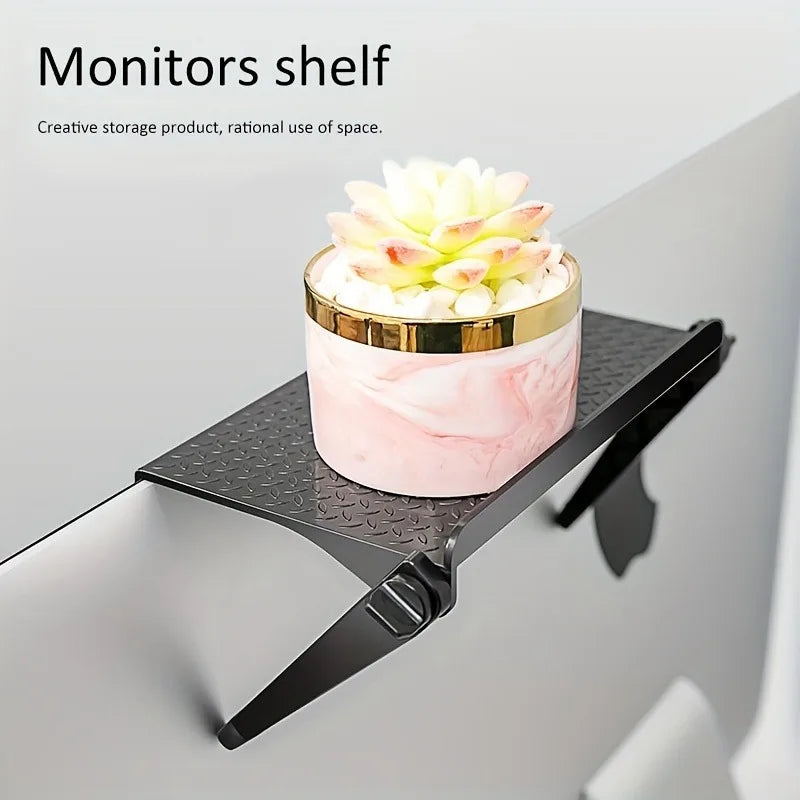 Adjustable TV Screen Top Storage Shelf Organizer Rack