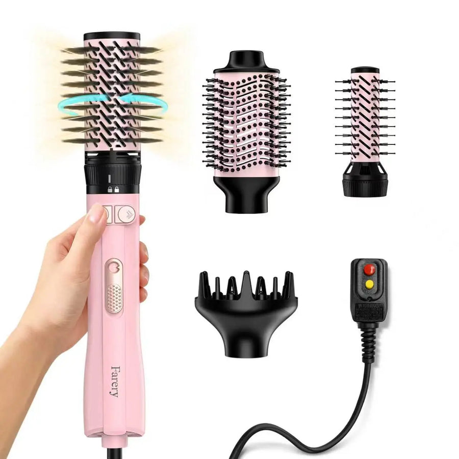 1000W Rotating Hot Air Brush Styler With Diffuser Set