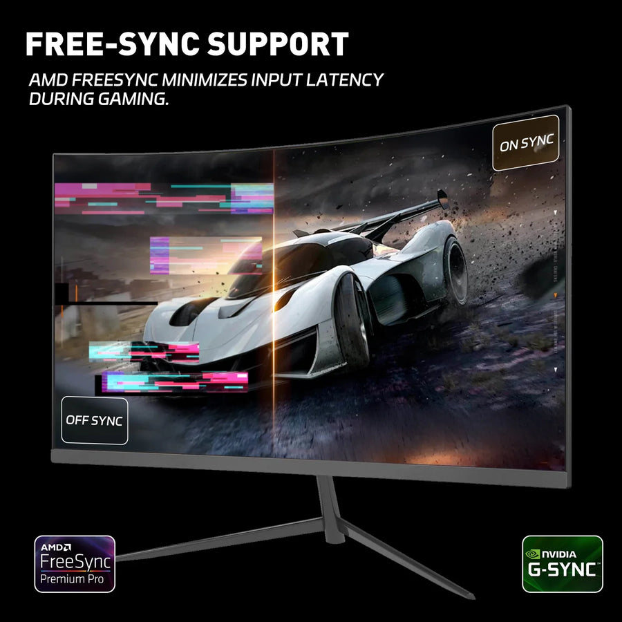 24 Inch Curved Gaming Monitor 180Hz FHD FreeSync Display