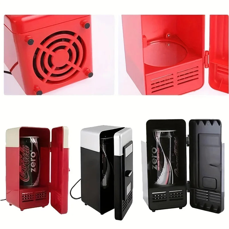 USB Mini Refrigerator for Cooling and Heating Drinks