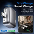 140W Stop Charge Smart Charger, Auto Disconnect Charging Cable Protector, Full Charge Eject Device, Overcharge Protection Adapter for Phone Tablet USB Charging Cable