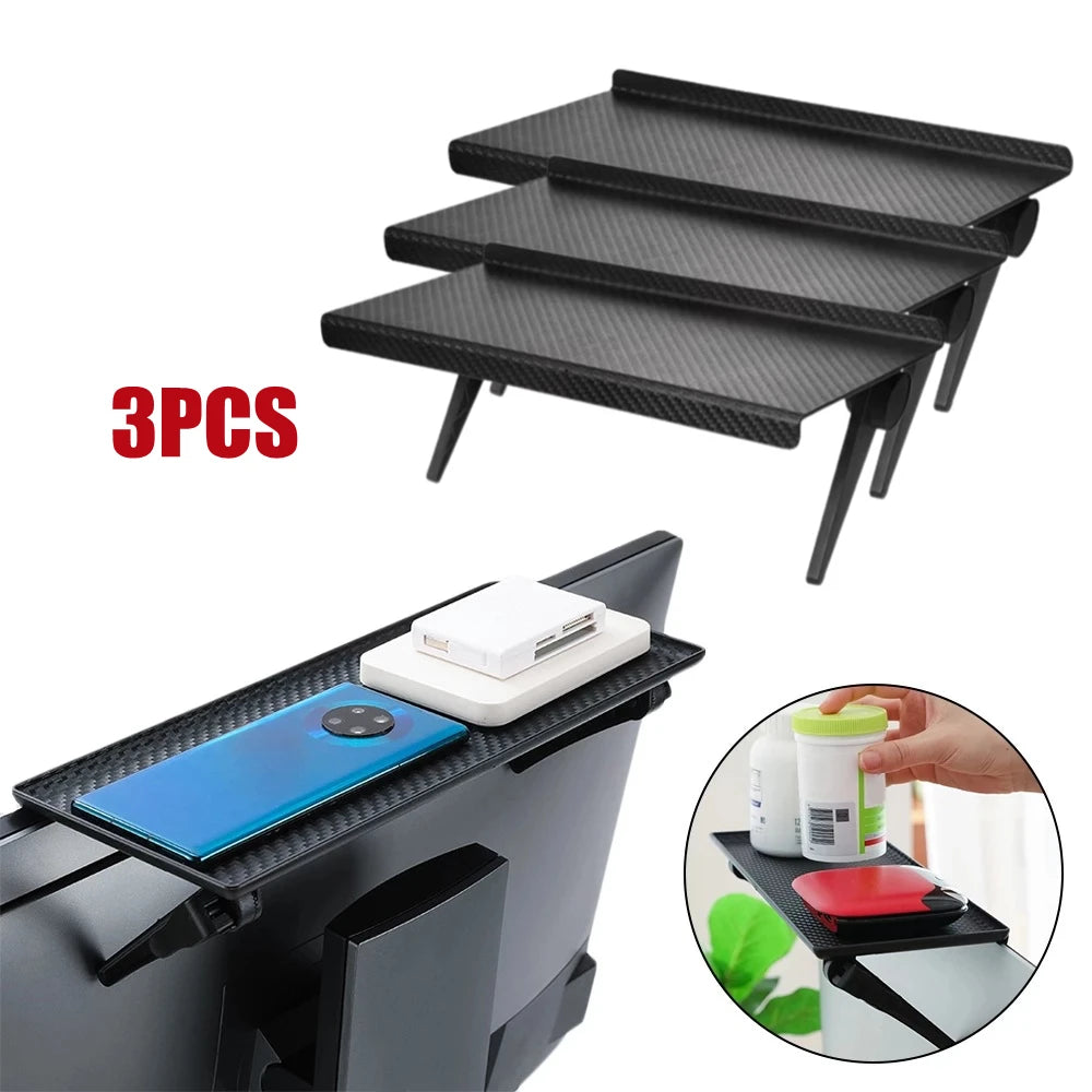 Adjustable TV Screen Top Storage Shelf Computer Monitor Screen Top Storage Rack TV Media Box Router Shelf Rack Home Organizer