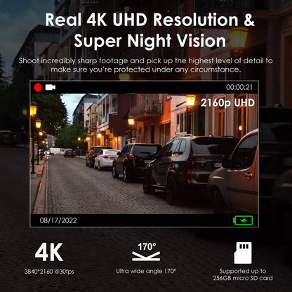 Rexing V55 4K Modular Dash Cam: Wi-Fi Vehicle Electronics Accessory