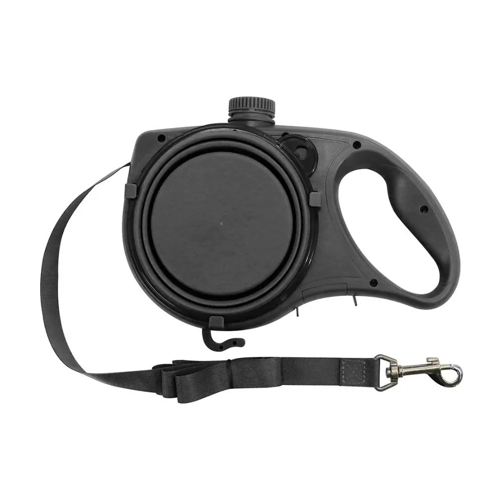 Introducing the Ultimate Detachable Retractable Dog Leash with Built-in Water Bottle and Bowl – Perfect for Outdoor Adventures!