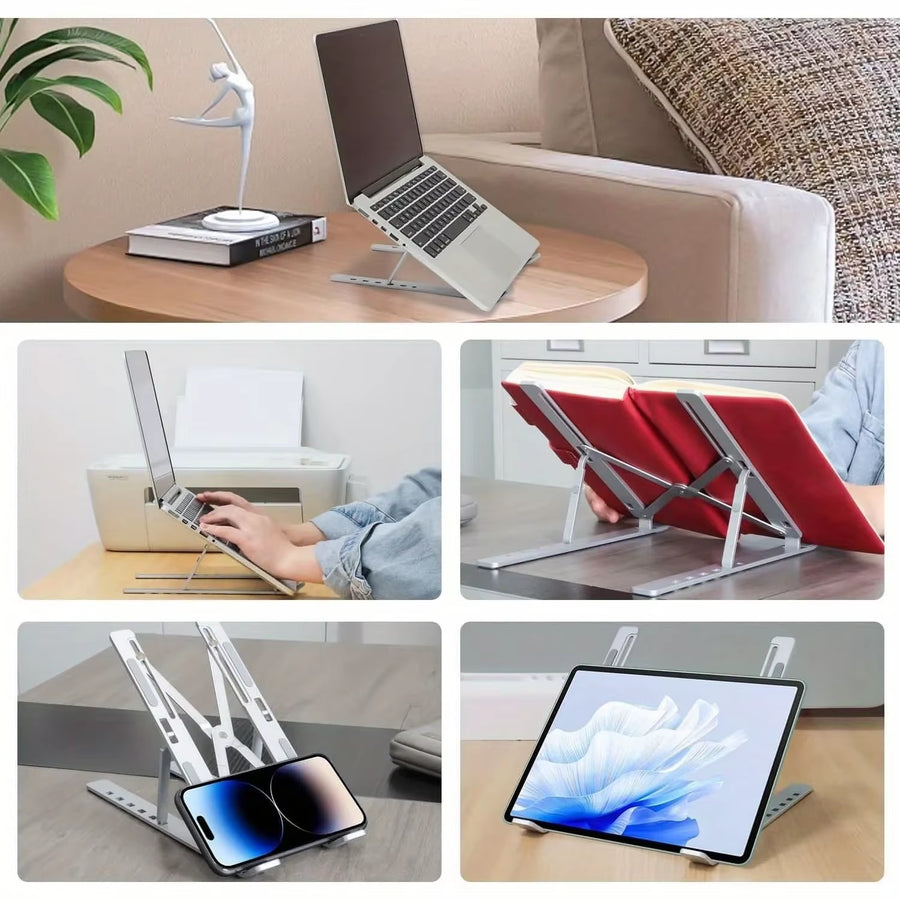 Adjustable Aluminum Laptop Stand Foldable Ergonomic Portable