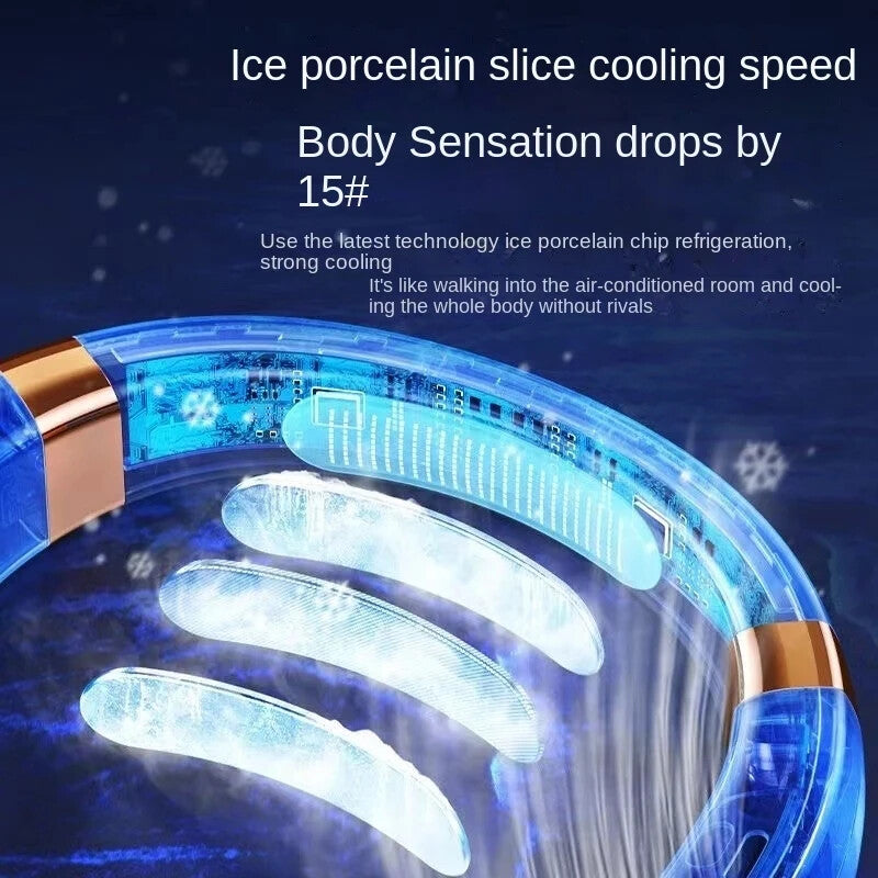 Portable Neck Fan with 5 Speed USB Rechargeable Battery
