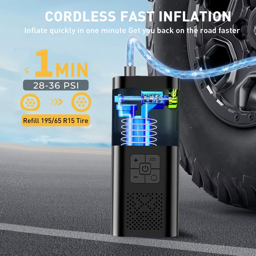150PSI Cordless Tire Inflator Pump With Digital Gauge