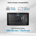 TV Monitor Wall Mount Bracket Adjustable for 10 32 Inch TVs