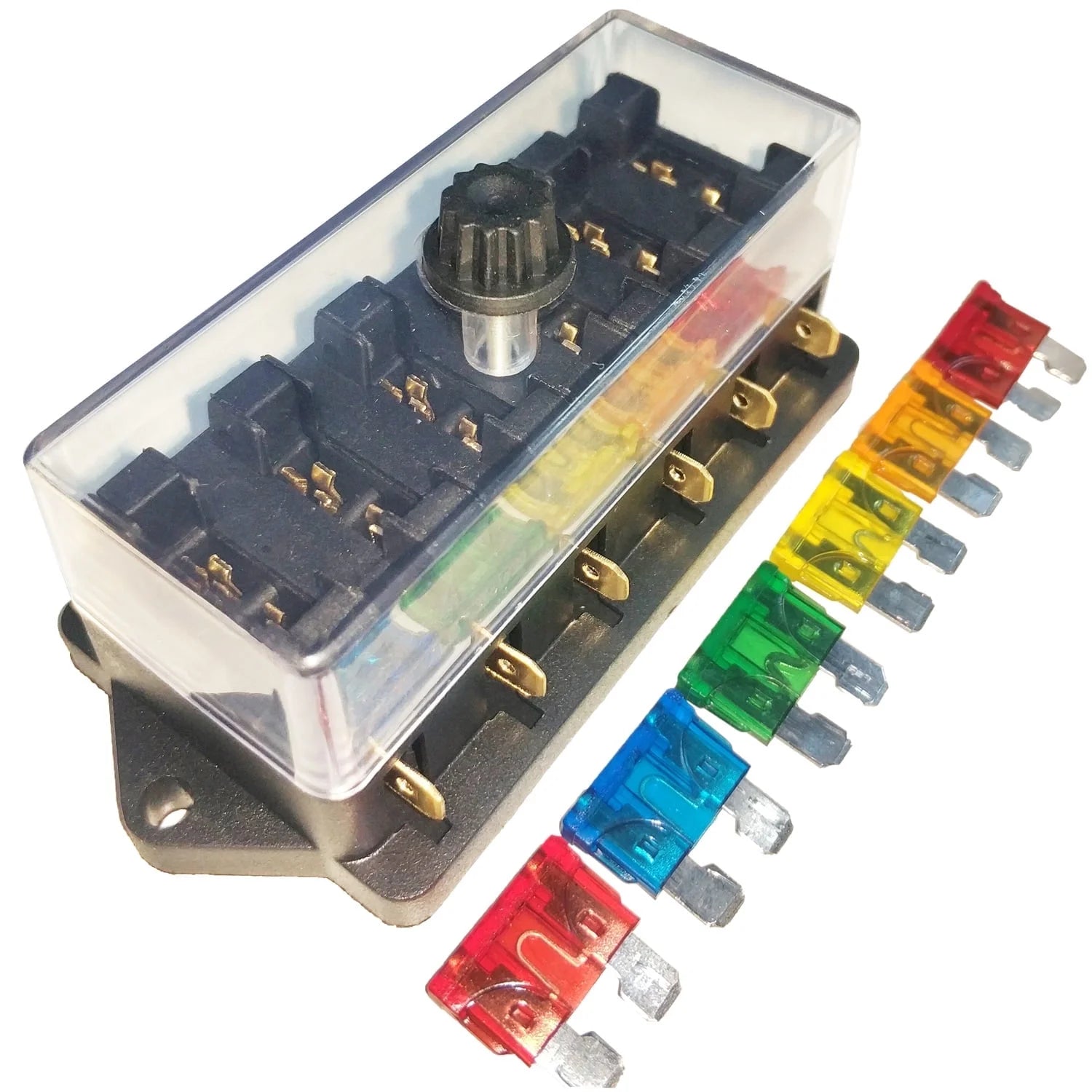 Universal Blade Fuse Box 6 Way Waterproof Fuse Holder Block for Car Bus Boat SUV