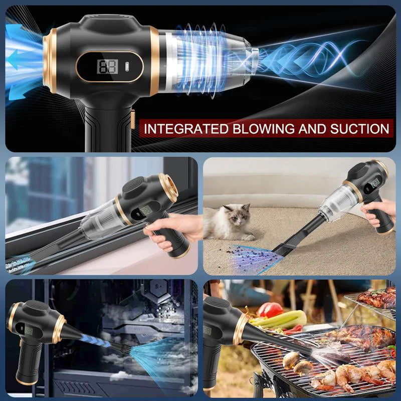 6 in 1 Portable Handheld Vacuum Cleaner With Display