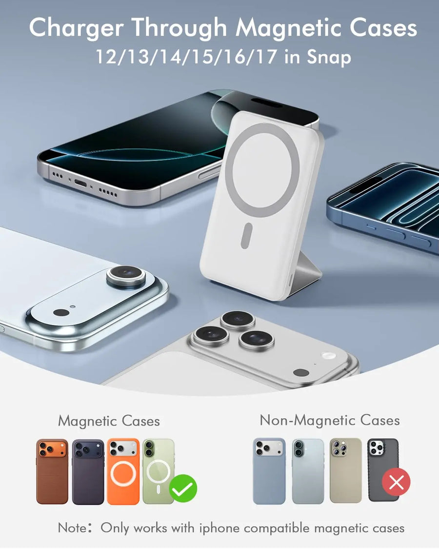10000mAh Magnetic Wireless Power Bank with LED Display