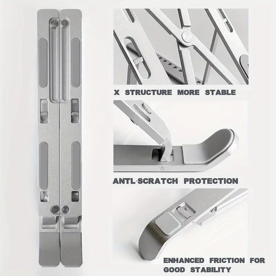 Adjustable Aluminum Laptop Stand Foldable Ergonomic Portable