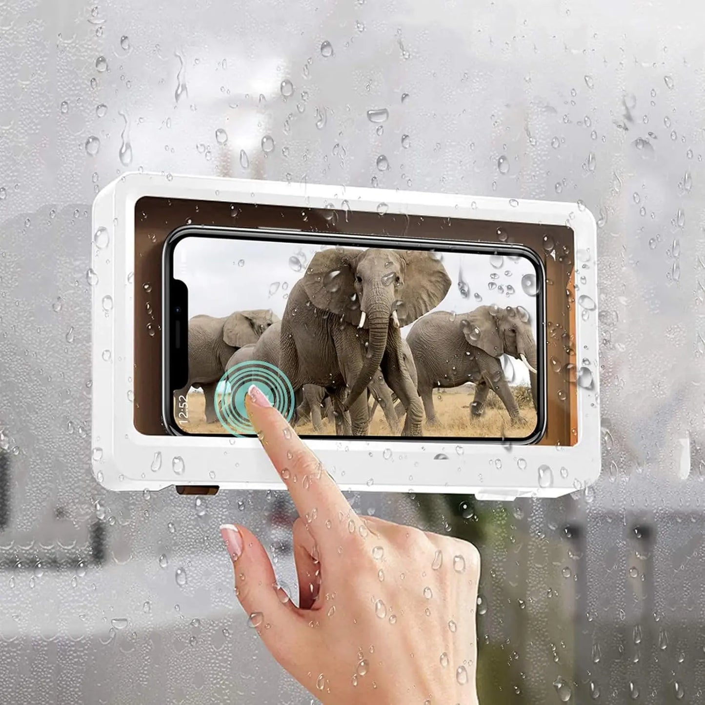 Transform Your Shower Experience with the Ultimate Waterproof Phone Holder - Suction Cup Mount for Phones Up to 6.7" - Steam-Proof & Stylish!