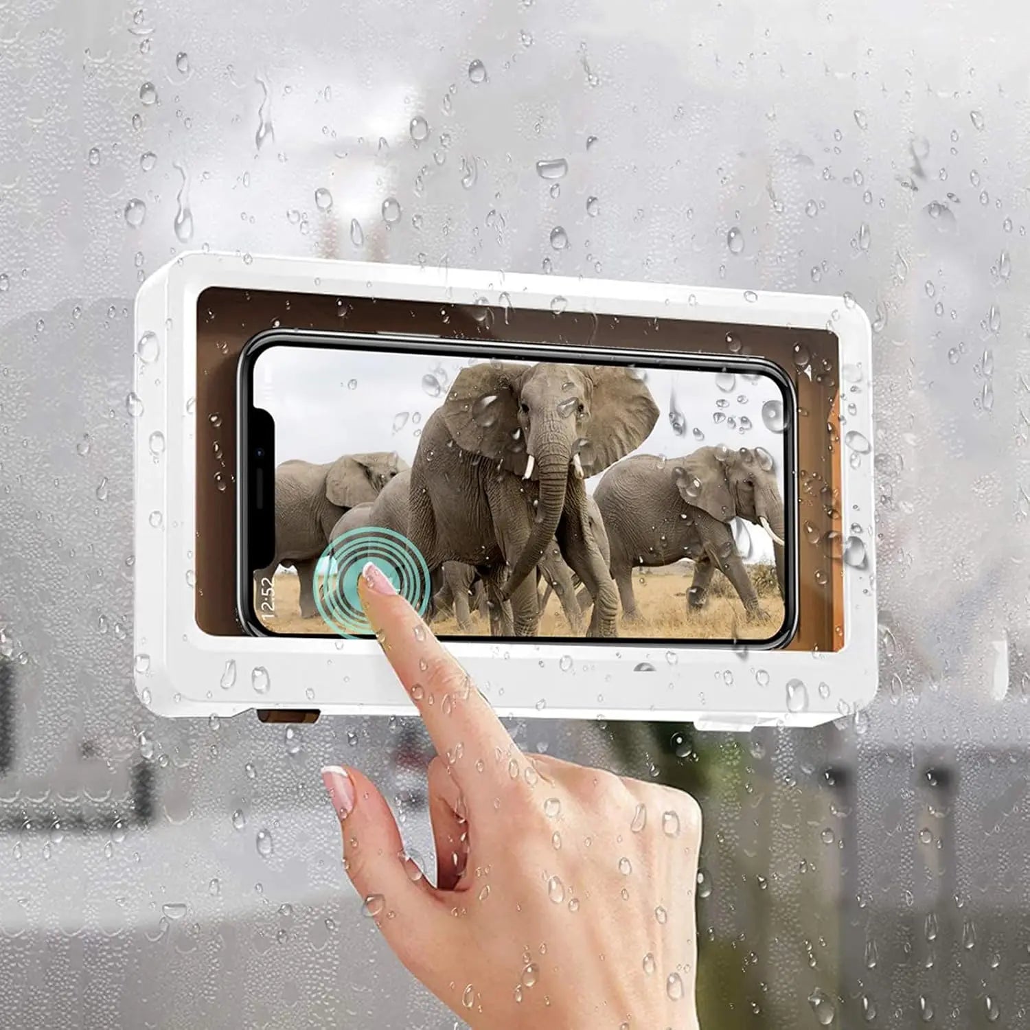 Transform Your Shower Experience with the Ultimate Waterproof Phone Holder - Suction Cup Mount for Phones Up to 6.7" - Steam-Proof & Stylish!