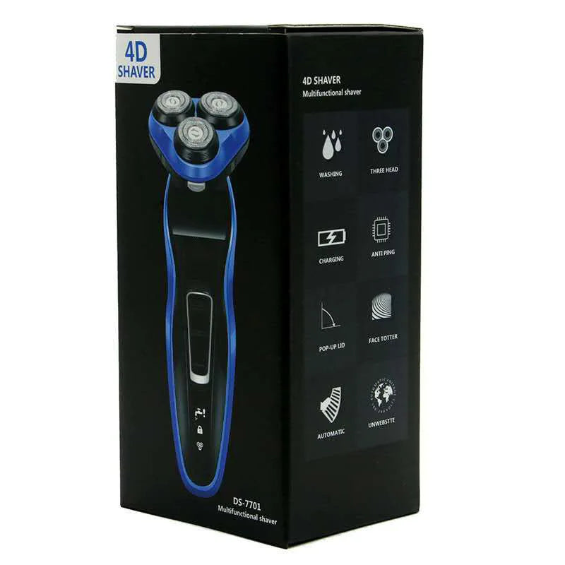 Ultimate 4-in-1 Electric Grooming Kit for Men - Versatile Shaver, Beard Trimmer, and Nose/Ear Hair Remover