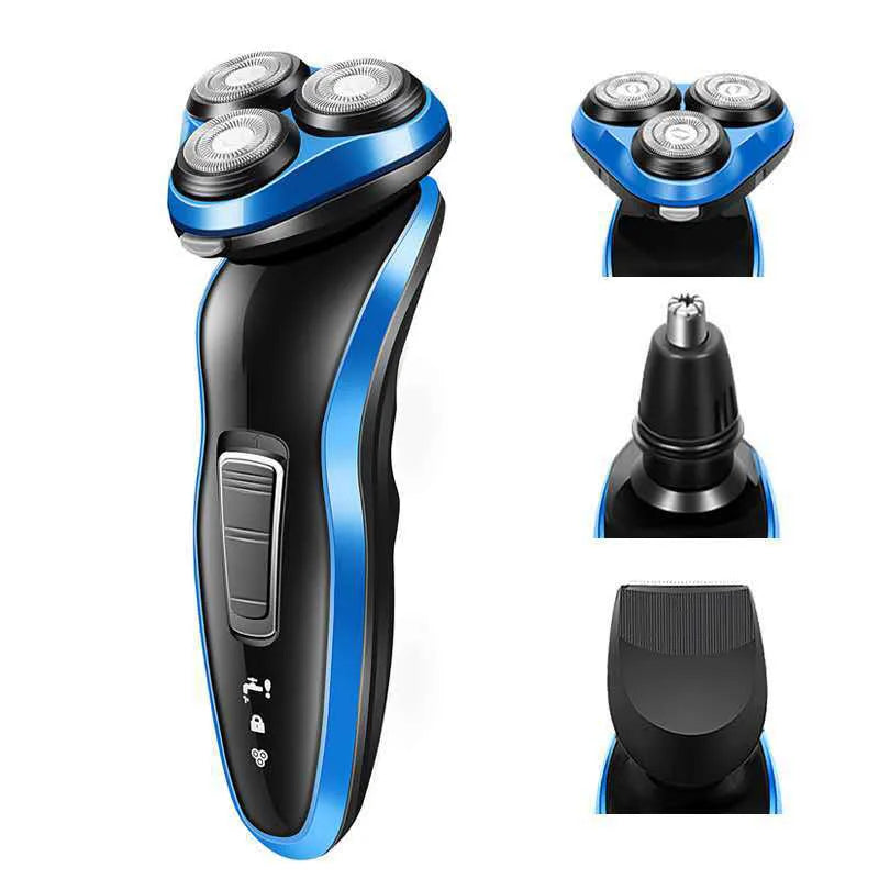 Ultimate 4-in-1 Electric Grooming Kit for Men - Versatile Shaver, Beard Trimmer, and Nose/Ear Hair Remover