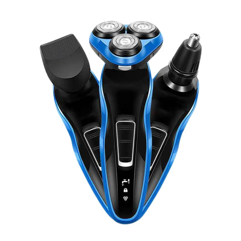 Ultimate 4-in-1 Electric Grooming Kit for Men - Versatile Shaver, Beard Trimmer, and Nose/Ear Hair Remover