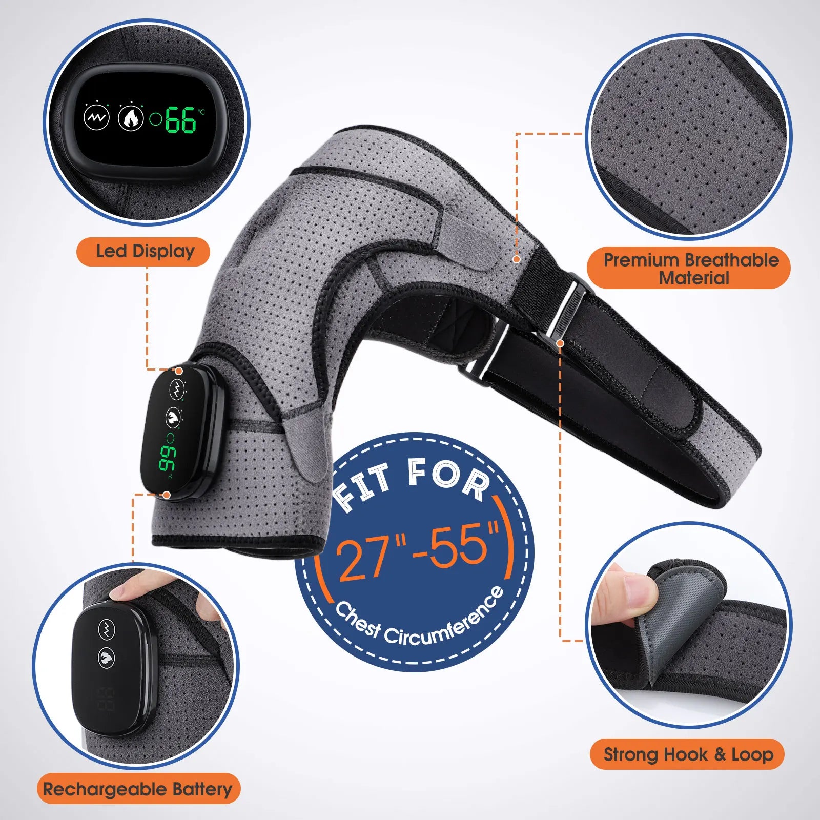 Ultimate Rechargeable Electric Shoulder Massager with Vibration – Experience Unmatched Muscle Relief and Relaxation