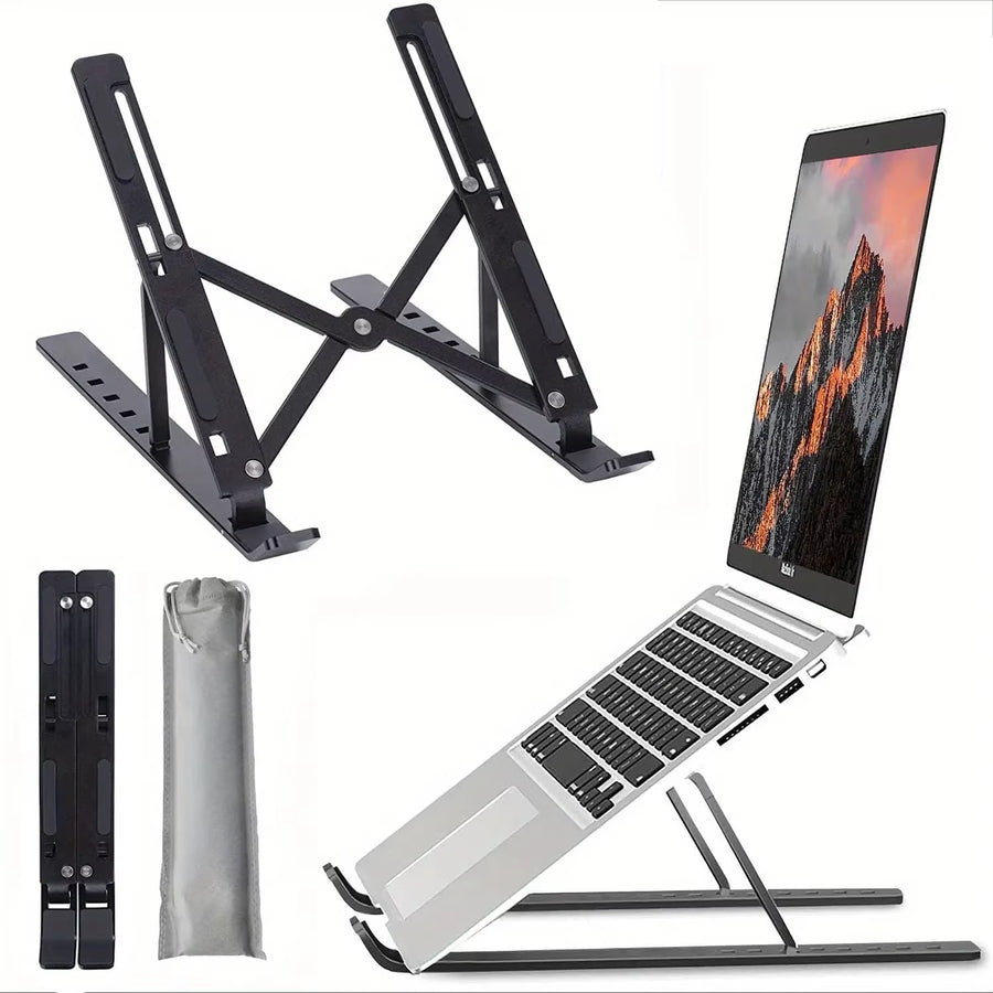 Adjustable Aluminum Laptop Stand Foldable Ergonomic Portable