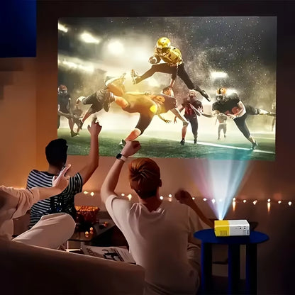 Mini Projector Portable Home Theater  Native Support HDMI USB Connection Small Size for Outdoor Movie Night