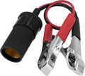 Cigarette Lighter Extension Cord, 12V Car Battery Clamp-On Extension Charge Cable, Cigarette Lighter Extension Cord