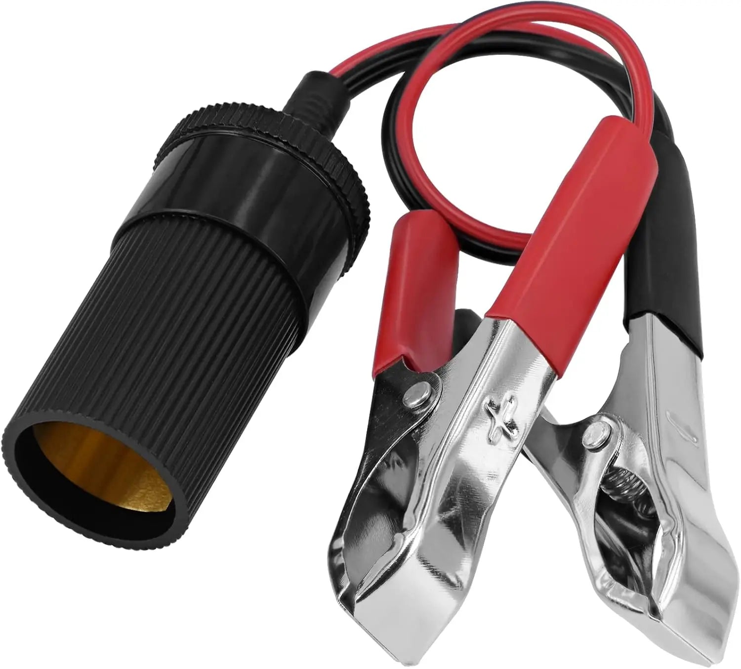 Cigarette Lighter Extension Cord, 12V Car Battery Clamp-On Extension Charge Cable, Cigarette Lighter Extension Cord