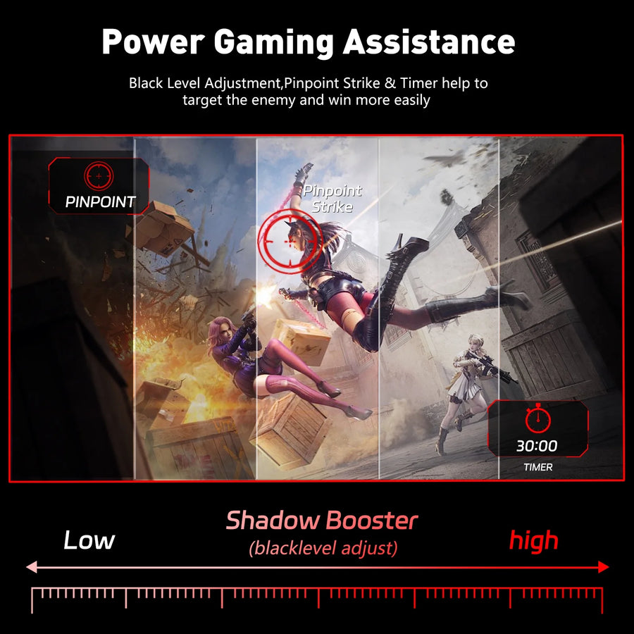 24 Inch Curved Gaming Monitor 180Hz FHD FreeSync Display