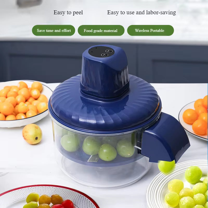 Effortlessly Peel Fruits with Our Electric Grape and Plum Peeling Machine - The Perfect Mini Food Processor for Your Kitchen!
