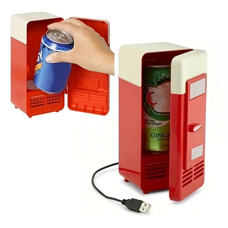 USB Mini Refrigerator for Cooling and Heating Drinks