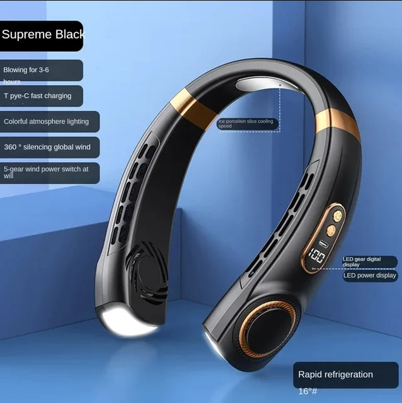 Portable Neck Fan with 5 Speed USB Rechargeable Battery
