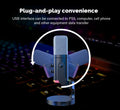 Gaming USB/XLR Microphone for Podcast, Dynamic Mic with Controllable RGB, Touch Mute, Headphone Jack, Desktop Stand, Vocal Mic for Singing Gaming Streaming Podcasting-Lsd-Yu8 RGB Condenser Microphone
