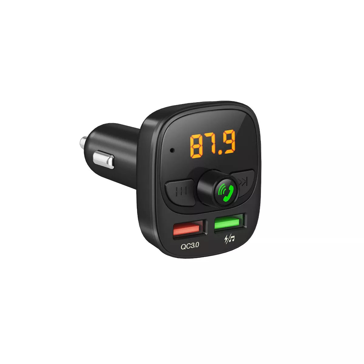 Just Wireless Bluetooth FM Transmitter - Black: Vehicle Electronics USB Accessory