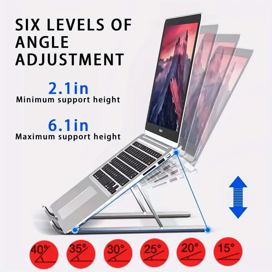 Adjustable Aluminum Laptop Stand Foldable Ergonomic Portable
