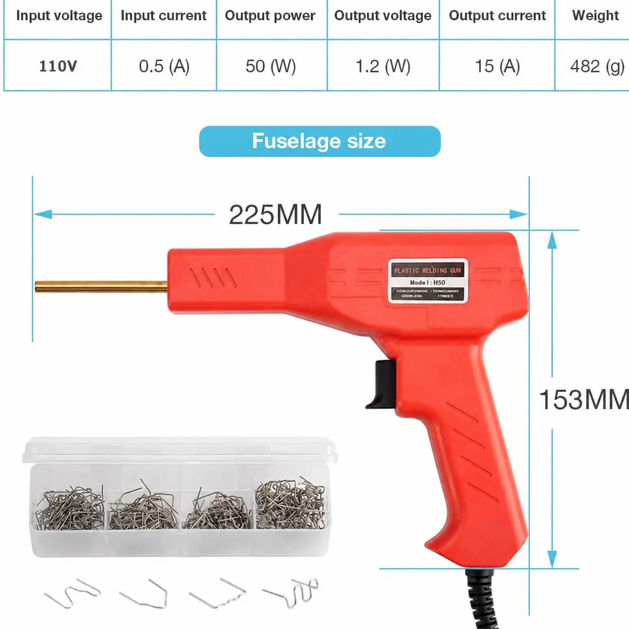 Car Plastic Welding Repair Tool, Handheldplastic Welder for Bumper and Dashboardfixes, Car Body Repair Tool, Portable Welder Machine