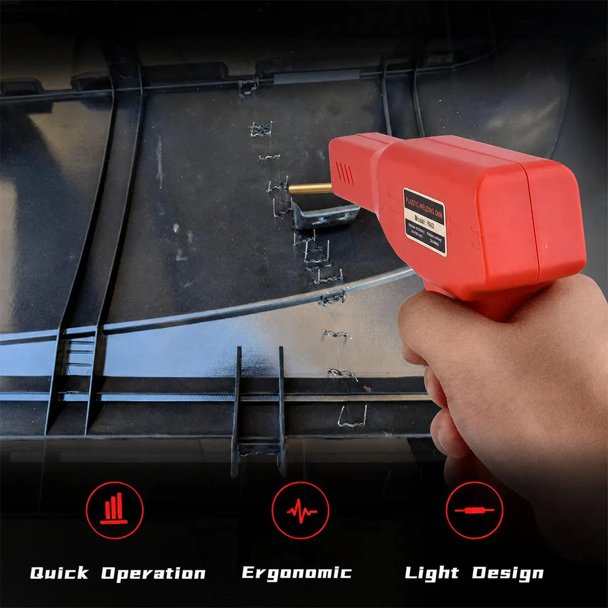 Car Plastic Welding Repair Tool, Handheldplastic Welder for Bumper and Dashboardfixes, Car Body Repair Tool, Portable Welder Machine