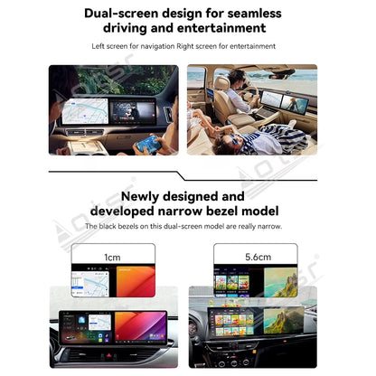 Dual 10.1 Inch Screen Car Radio for Honda CRV 2023 Android 15 Multimedia Player GPS Navigation Auto DSP Stereo Host