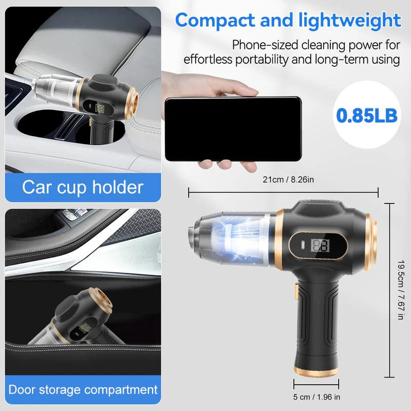 6 in 1 Portable Handheld Vacuum Cleaner With Display